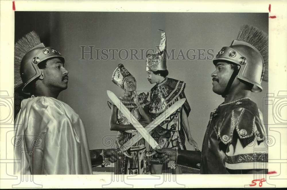 1983 Press Photo Musical Cast of &quot;God&#39;s Trombones&quot; at The Ensemble in Houston- Historic Images