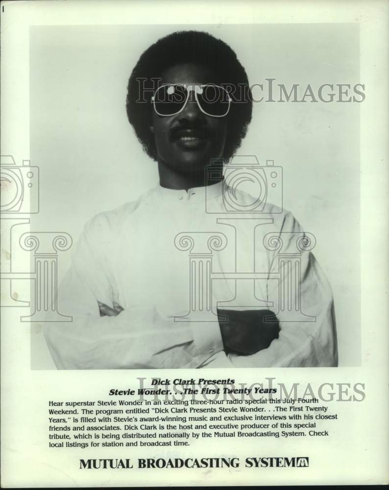 1983 Press Photo Stevie Wonder, &quot;Stevie Wonder... The First Twenty Years&quot;- Historic Images