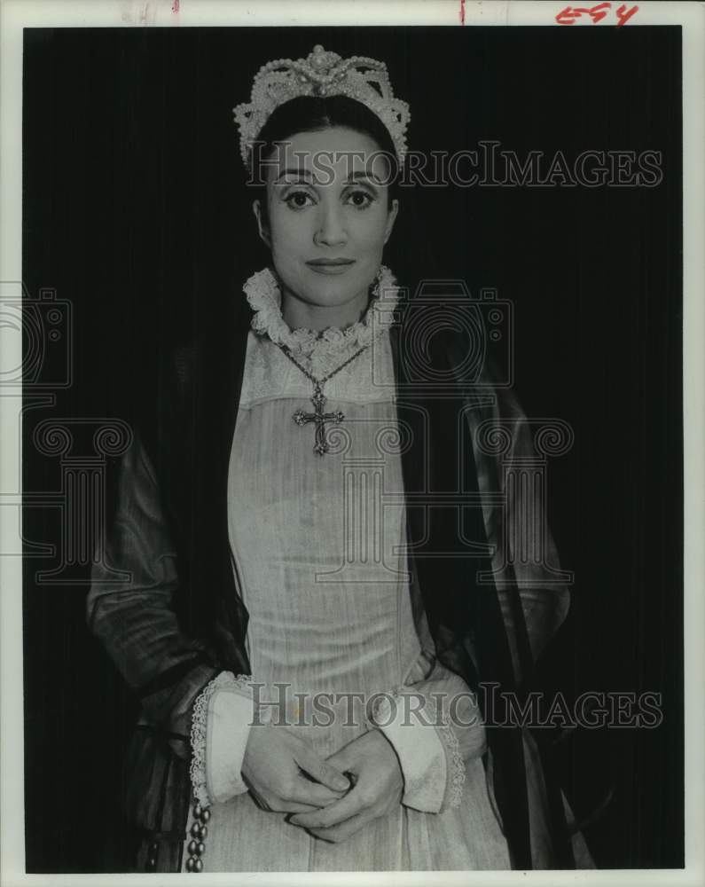 1977 Press Photo Actress Diana Barringron in Role of Mary Stuart, Queen of Scots- Historic Images