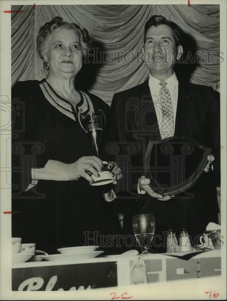 1959 Press Photo Transportation Woman and Man of the Year Named, Houston, Texas