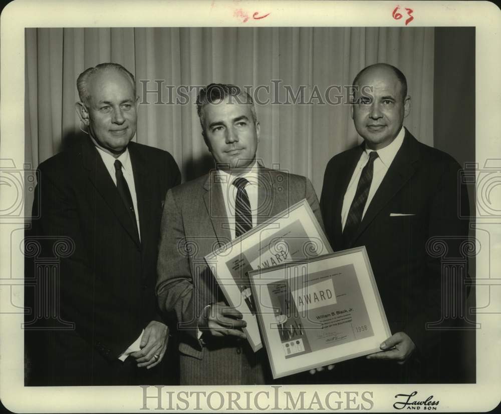 1959 Press Photo Wm B. Black Jr, VP of the Bank of the Southwest and others