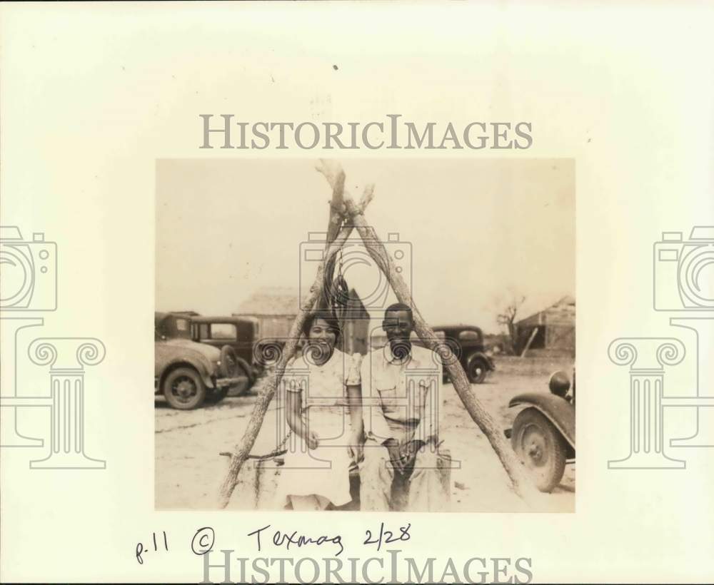 1936 Press Photo Annie & Garland Baker hosted rodeos for black cowboys in Texas- Historic Images