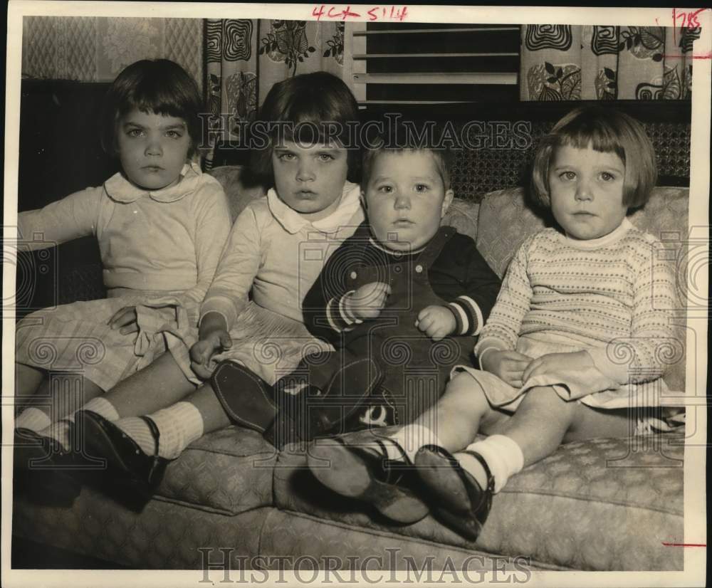 1955 Press Photo Murderer and Suicide Victim Guy Andrews' Children - hca77141
