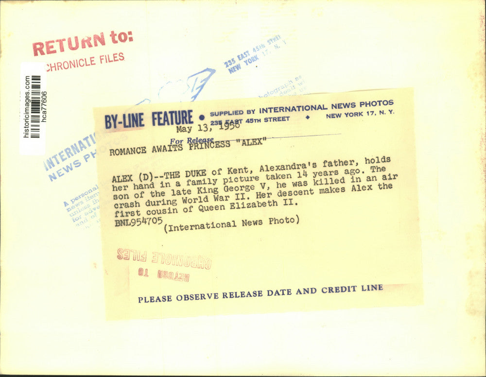 1956 Press Photo The Duke of Kent with His Wife and Children - hca77606