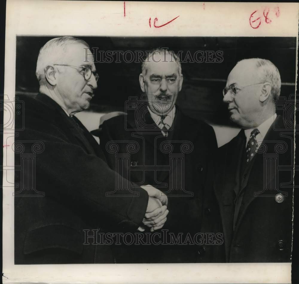 1952 Press Photo President Harry Truman and Secretary of State Dean Acheson