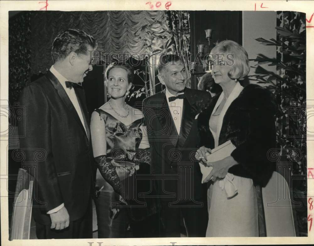 1965 Press Photo Mr. & Mrs. Craig Lazzari with Dr. & Mrs. Martin Cattoni