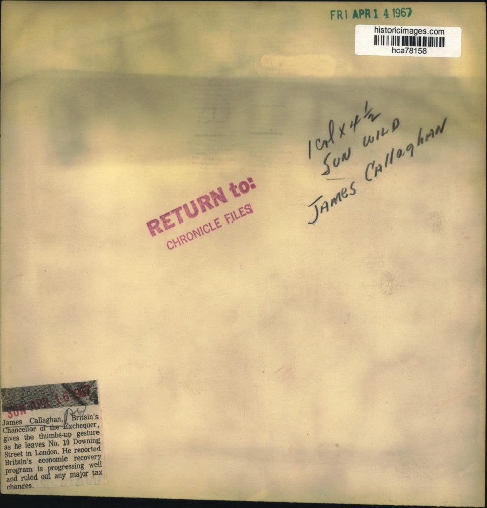 1967 Press Photo James Callaghan, Britain's Chancellor of the Exchequer