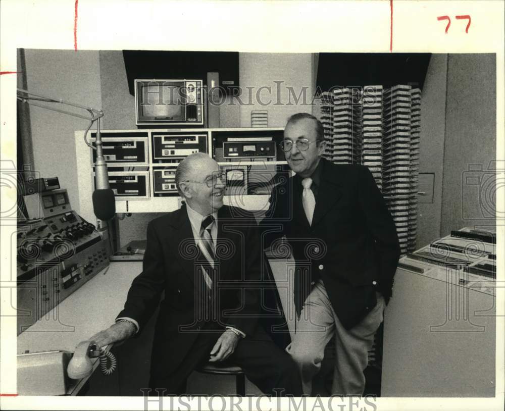 1978 Press Photo Tom Nolan and Bob Byron, former Houston radio personalities- Historic Images