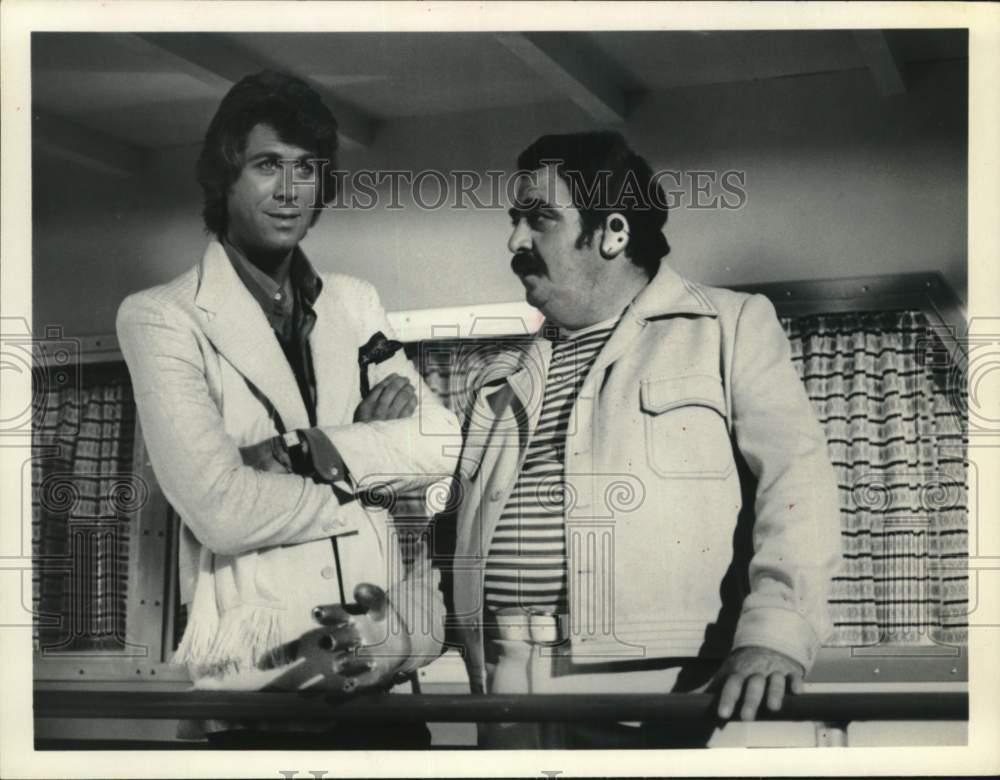 1979 Press Photo Actor Barry Bostwick, another actor in film scene - hca78873- Historic Images