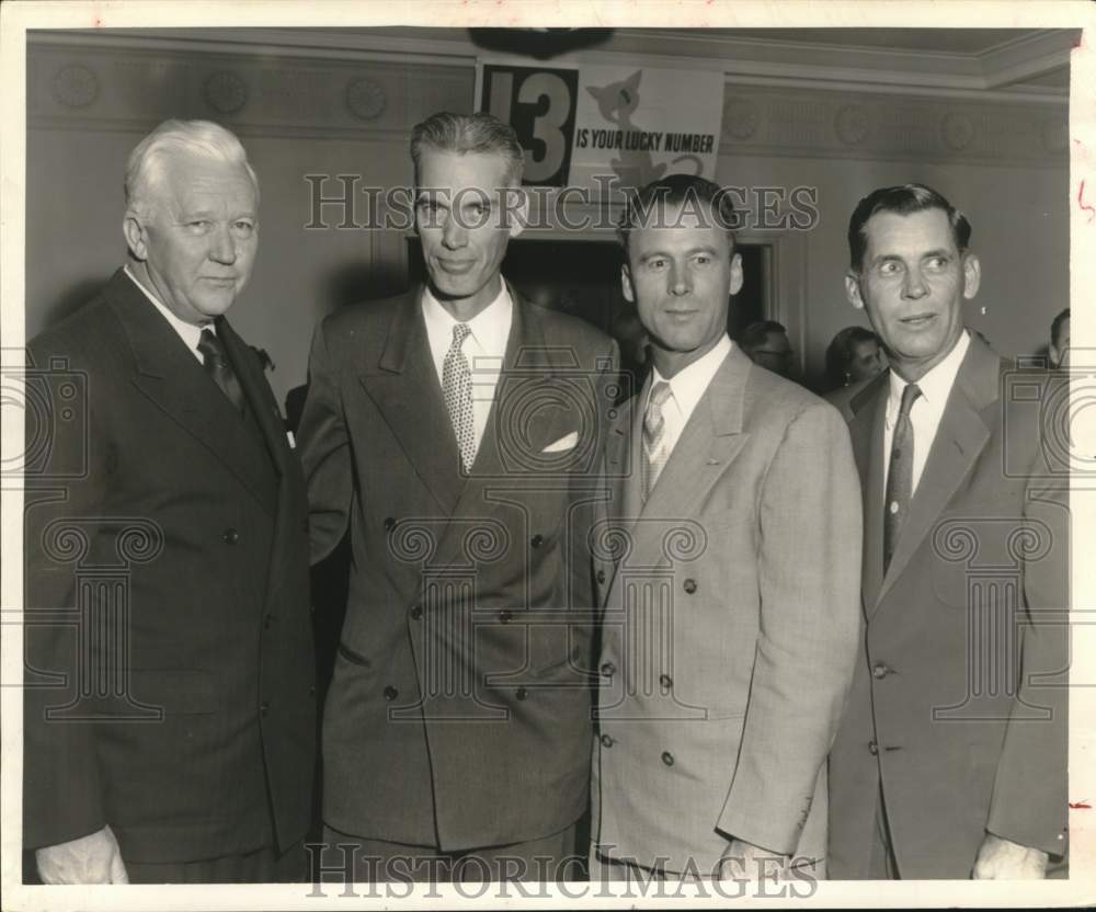 1954 Press Photo Wright Morrow, Bob Casey, D.A. McPearson and Clyde Gary