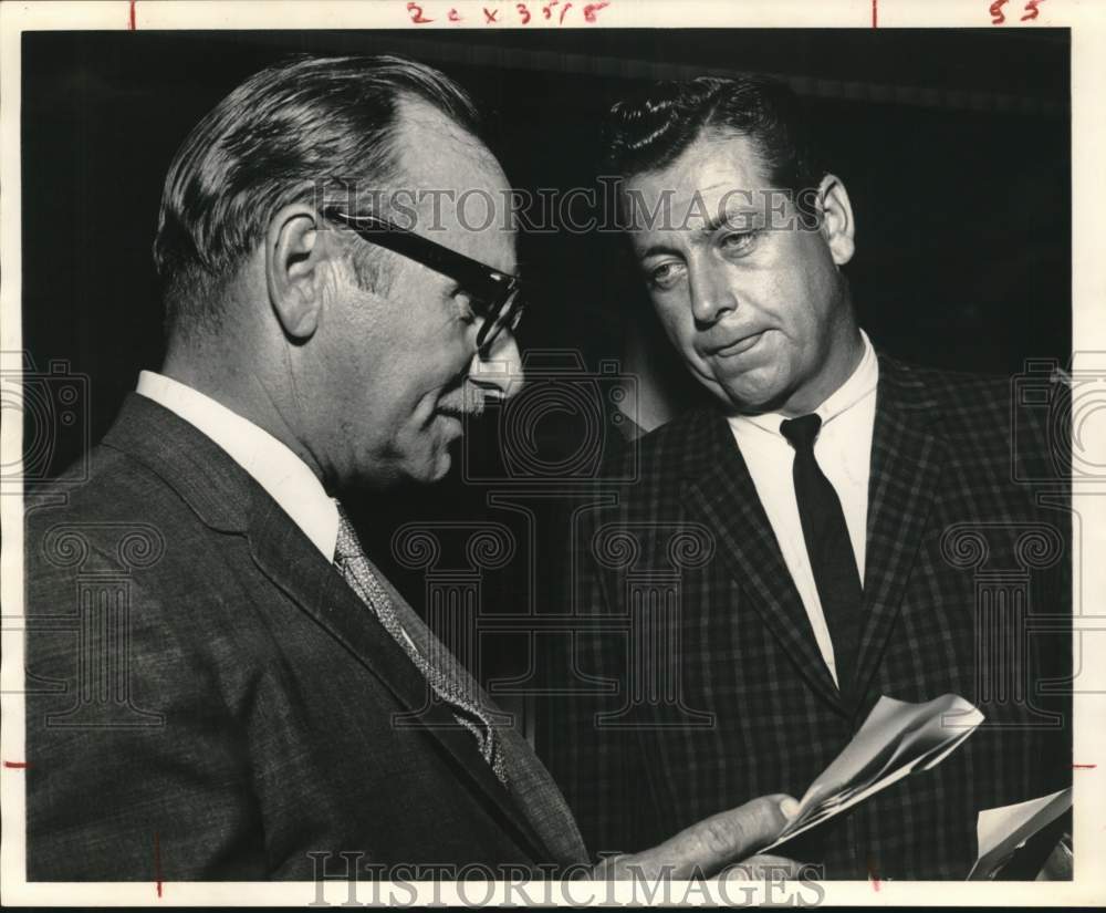 1961 Press Photo George Polk, Richard Cass - Houston councilman candidates