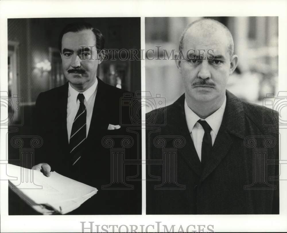 1986 Press Photo David Calder in scenes from mini-series &quot;Man From Moscow&quot;- Historic Images