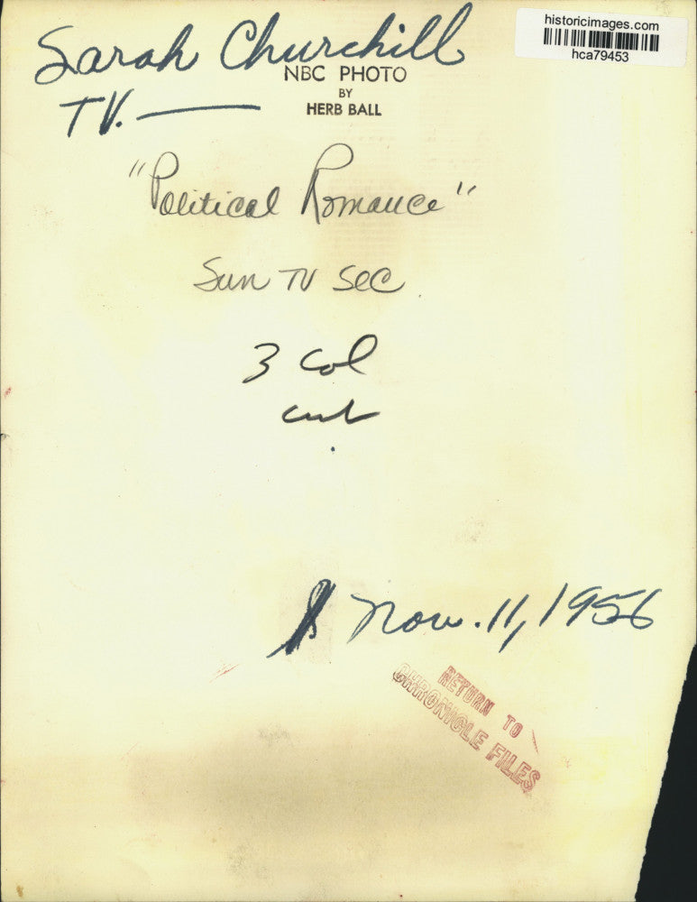 1956 Press Photo English actress, Sarah Churchill. - hca79453