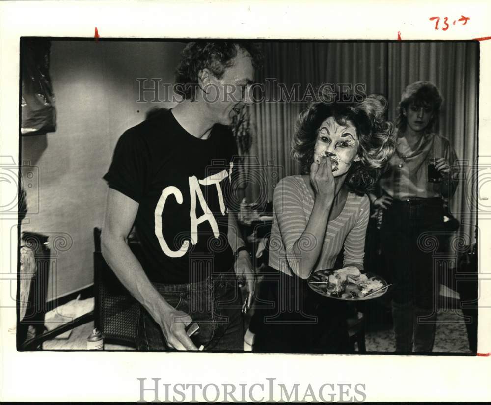 1984 Press Photo Leif Christiansen, Deirdre Harrison, director, producers, Cats- Historic Images