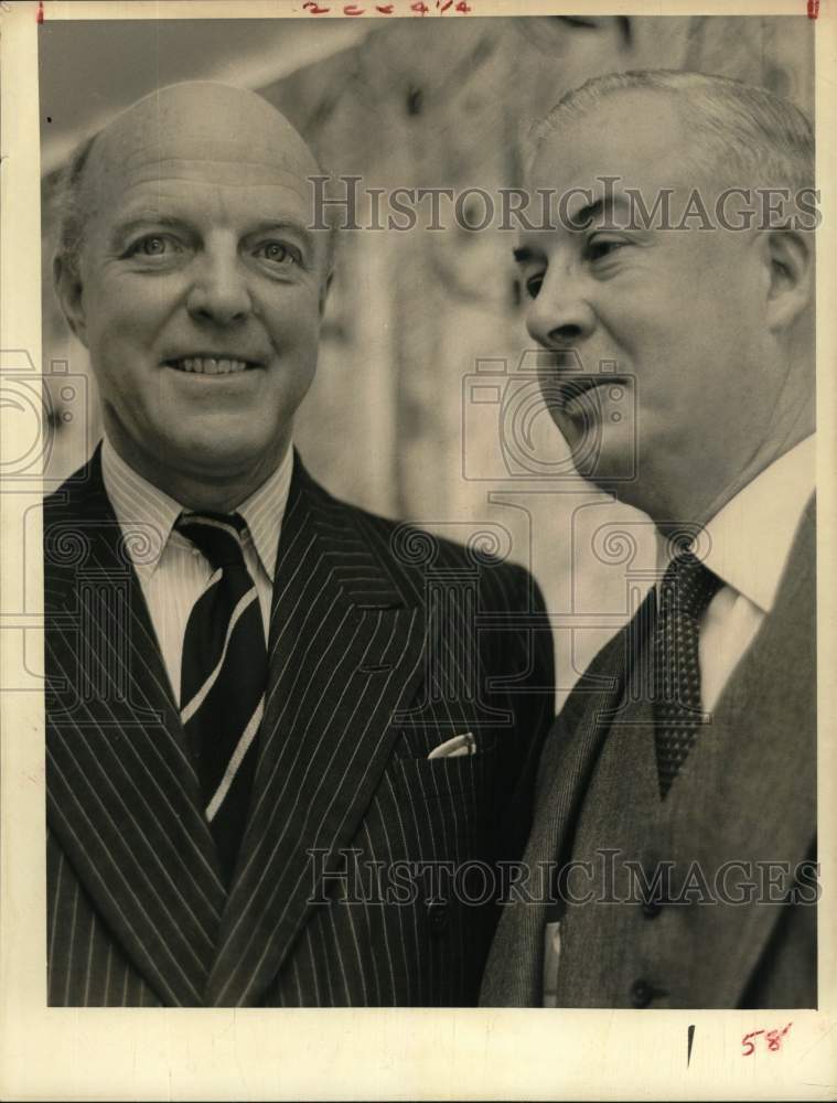 1960 Press Photo British Ambassador, Sir Harold A. Caccia and Mr. Allen Price