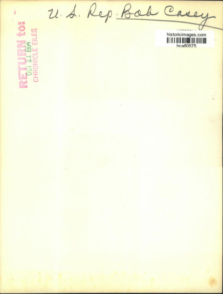 1964 Press Photo Bob Casey, United States Representative - hca80575