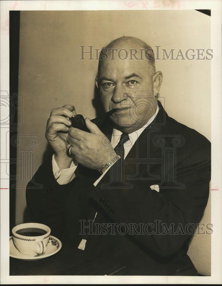 1956 Press Photo Southwestern Bell Telephone Company President Edwin M. Clark