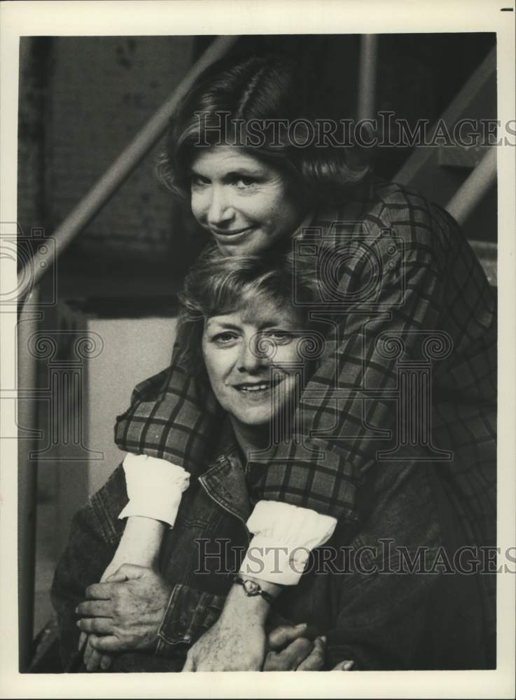 1986 Press Photo Actress Bonnie Franklin and co-star - hca81150- Historic Images