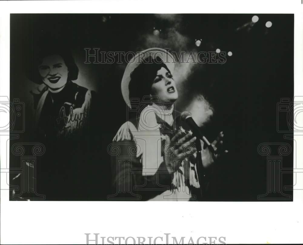 1996 Press Photo Always Patsy Cline on stage at Galveston Grand Opera House.- Historic Images