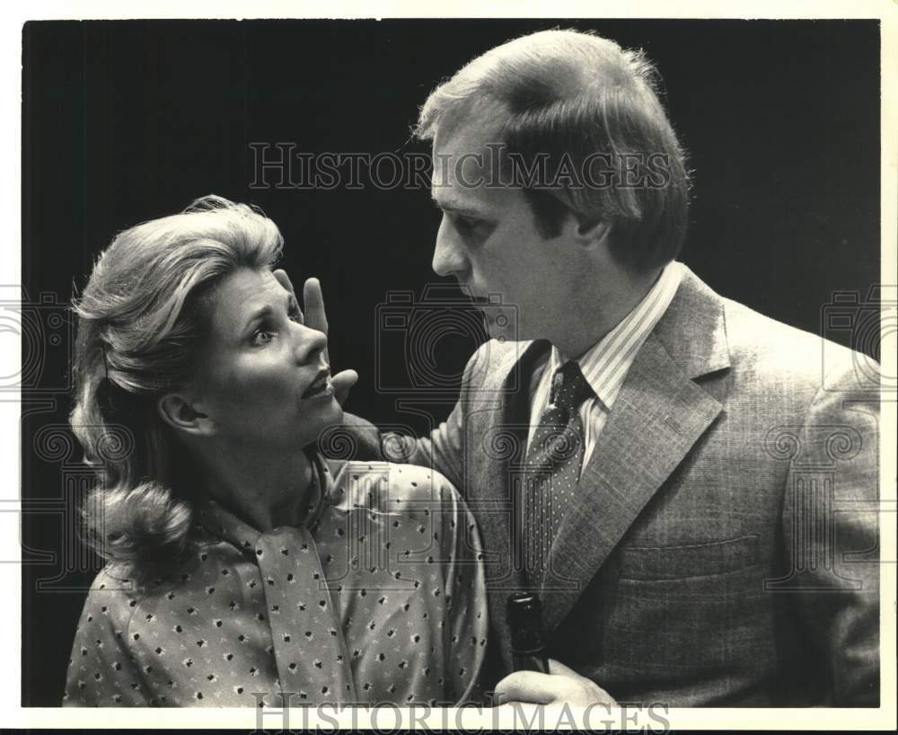 1981 Press Photo Actress Barbara Anderson in Scene with Fellow Actor- Historic Images