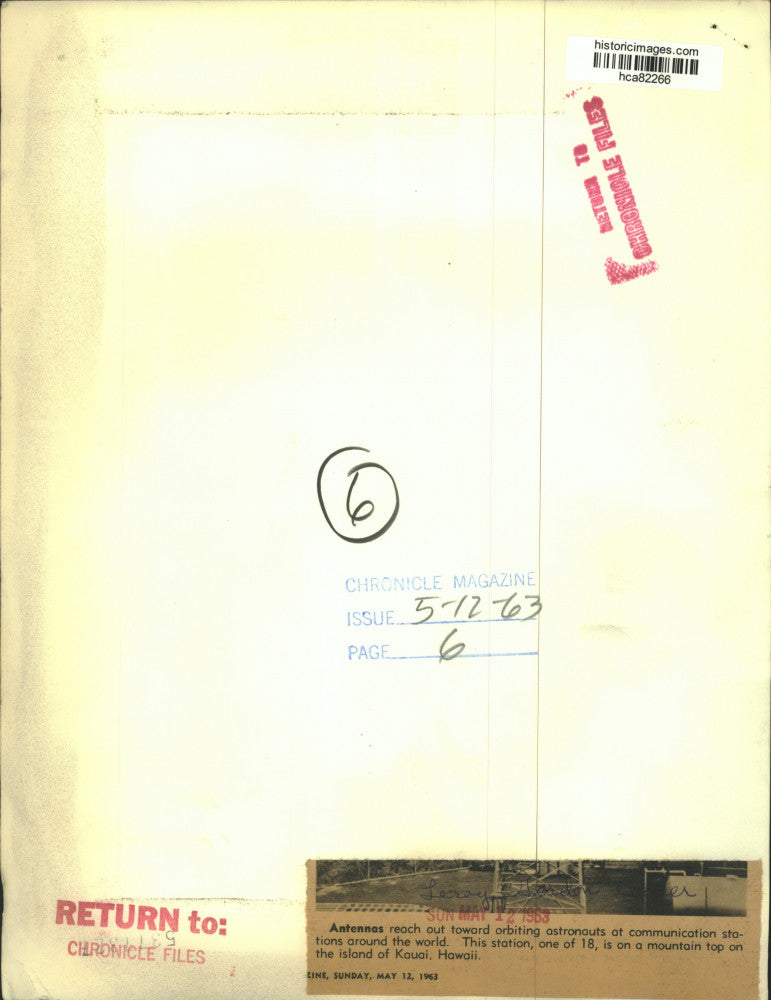 1963 Press Photo NASA communication station in Kauai, Hawaii - hca82266