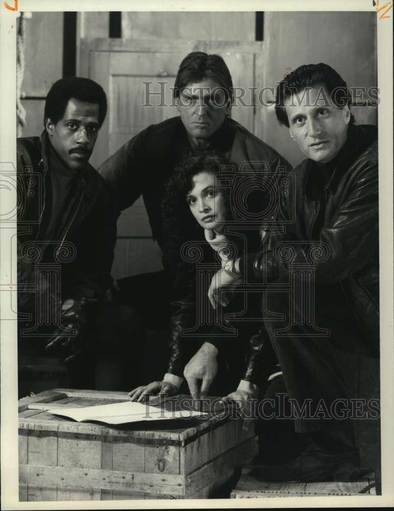 1988 Press Photo Cast of &quot;C.A.T. Squad: Python Wolf&quot; on NBC-TV - hca82292- Historic Images