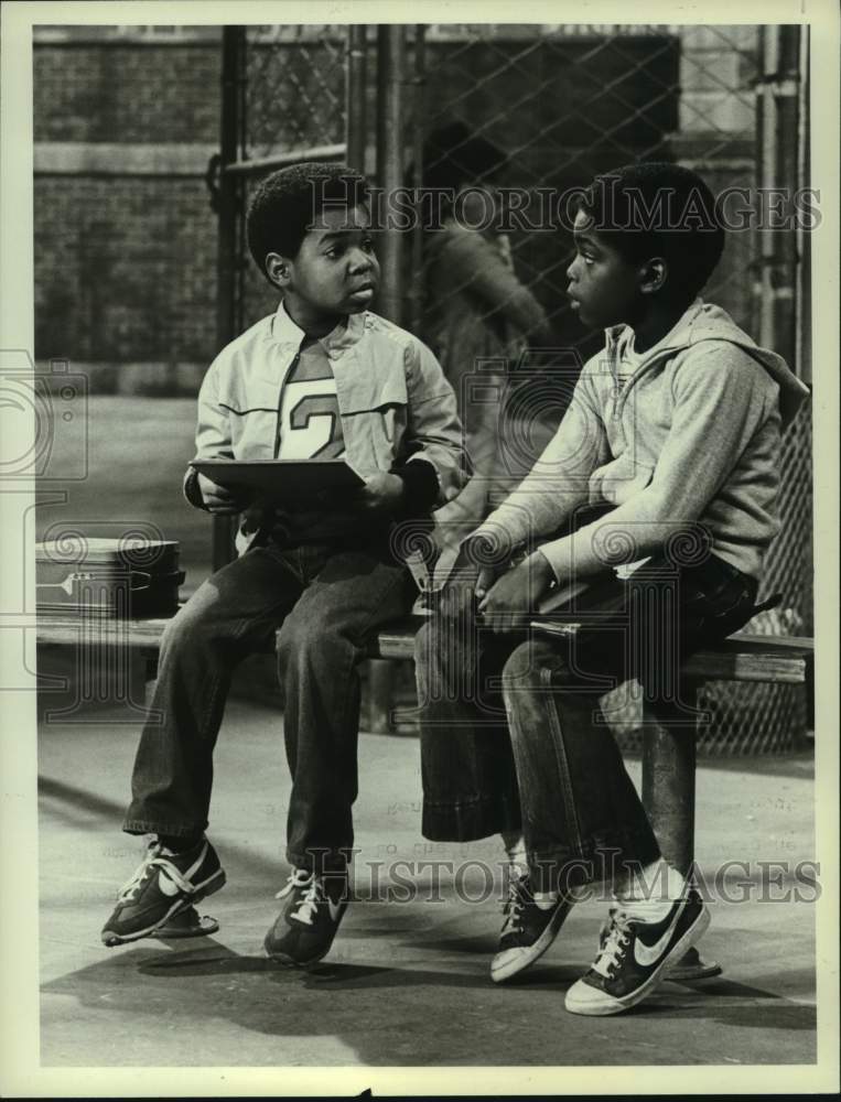 1981 Press Photo Gary Coleman, Shaver Ross in &quot;Diff&#39;rent&quot; Strokes&quot; NBC TV show- Historic Images