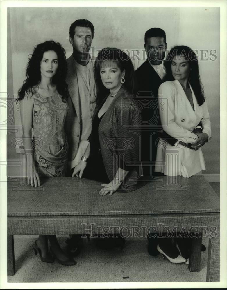 1992 Press Photo Jackie Collins&#39; &#39;Lady Boss&quot; mini-series cast - hca82755- Historic Images