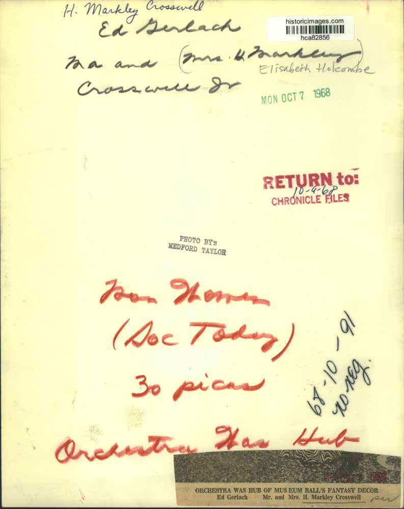 1968 Press Photo Ed Gerlach and Mr. and Mrs. H. Markley (Elizabeth) Crosswell