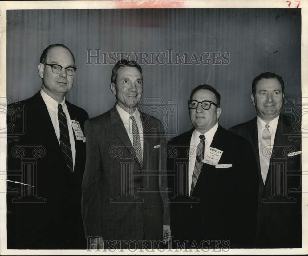 1958 Press Photo Houston-Walter Lewis, Mayor Cutrer, Joe Schnitzius, Tom Katz