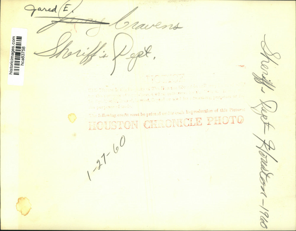 1960 Press Photo Members of the Houston Sheriff's Department - hca83758