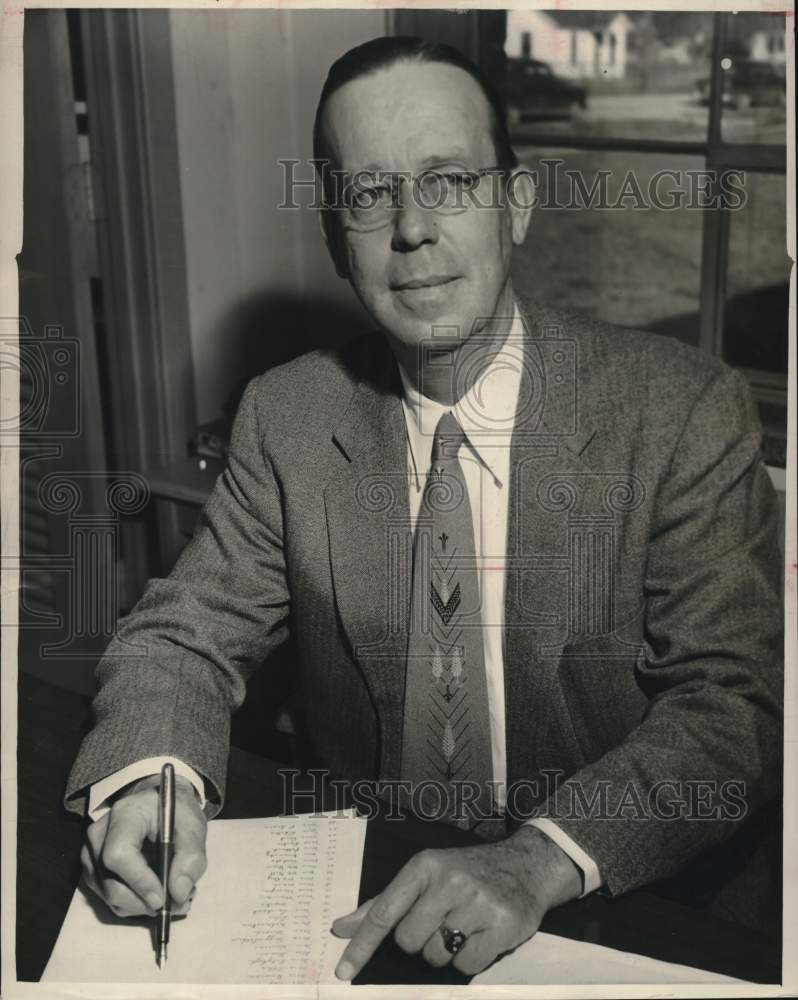 1953 Press Photo Principal of Kashmere Garden Elementary School G.C. Cox, Texas