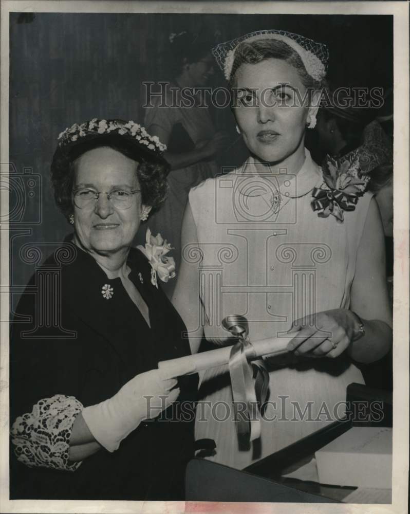 1953 Press Photo Author Marian Cumming Honored at Breakfast in Houston, Texas