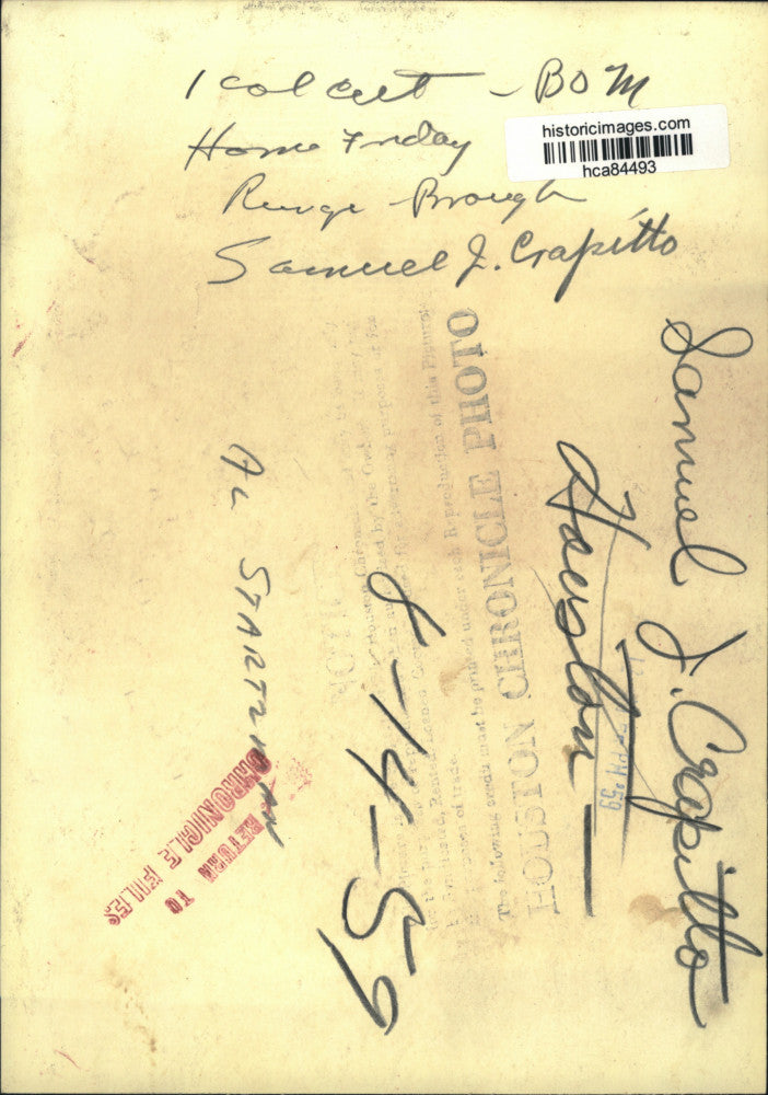 1959 Press Photo Houston-Samuel Capitto - hca84493