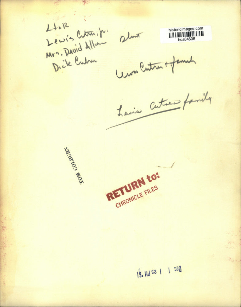 1961 Press Photo Mayor Lewis Cutrer and his family. - hca84606