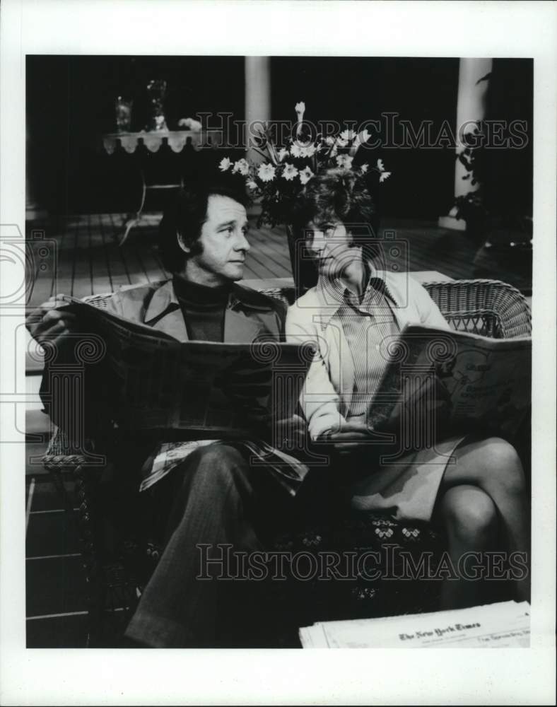 1986 Press Photo Richard Crenna and Susan Clark star in &quot;Double Solitaire&quot;- Historic Images