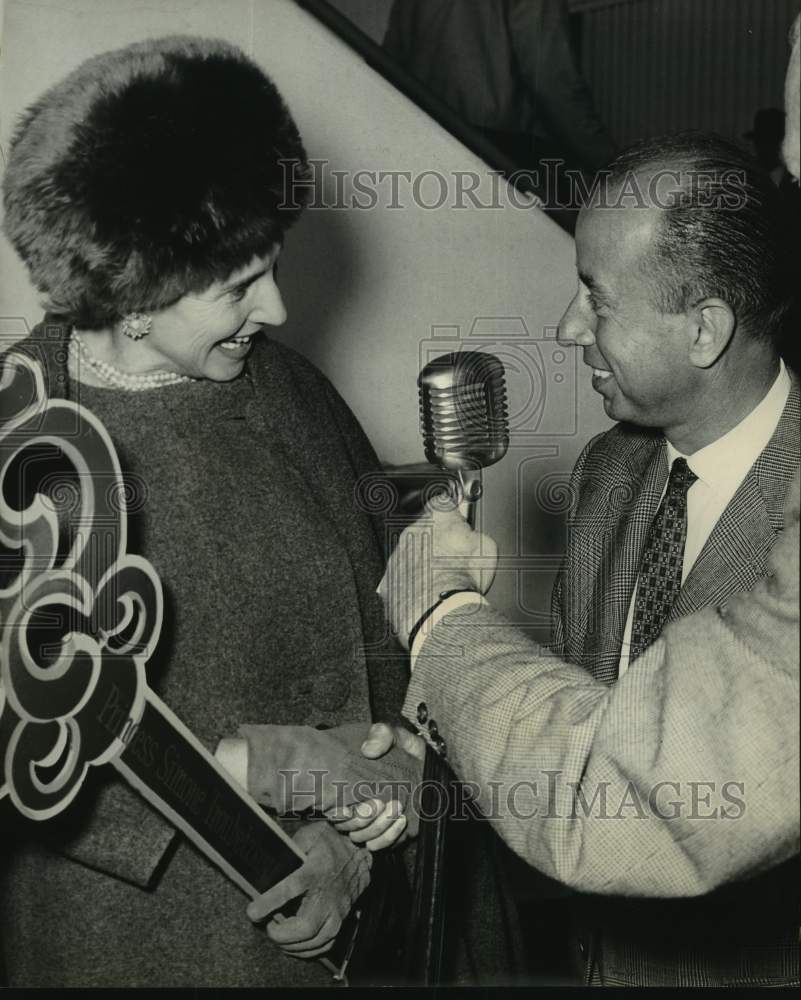 1950 Press Photo Princess Simone Troubetzkoy and Jacques Fouchet, Houston