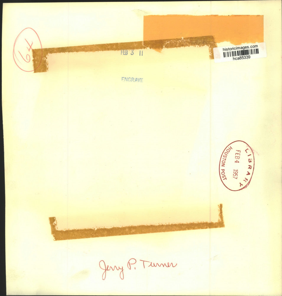 1957 Press Photo Director of the port of Houston Jerry P Turner, two other men