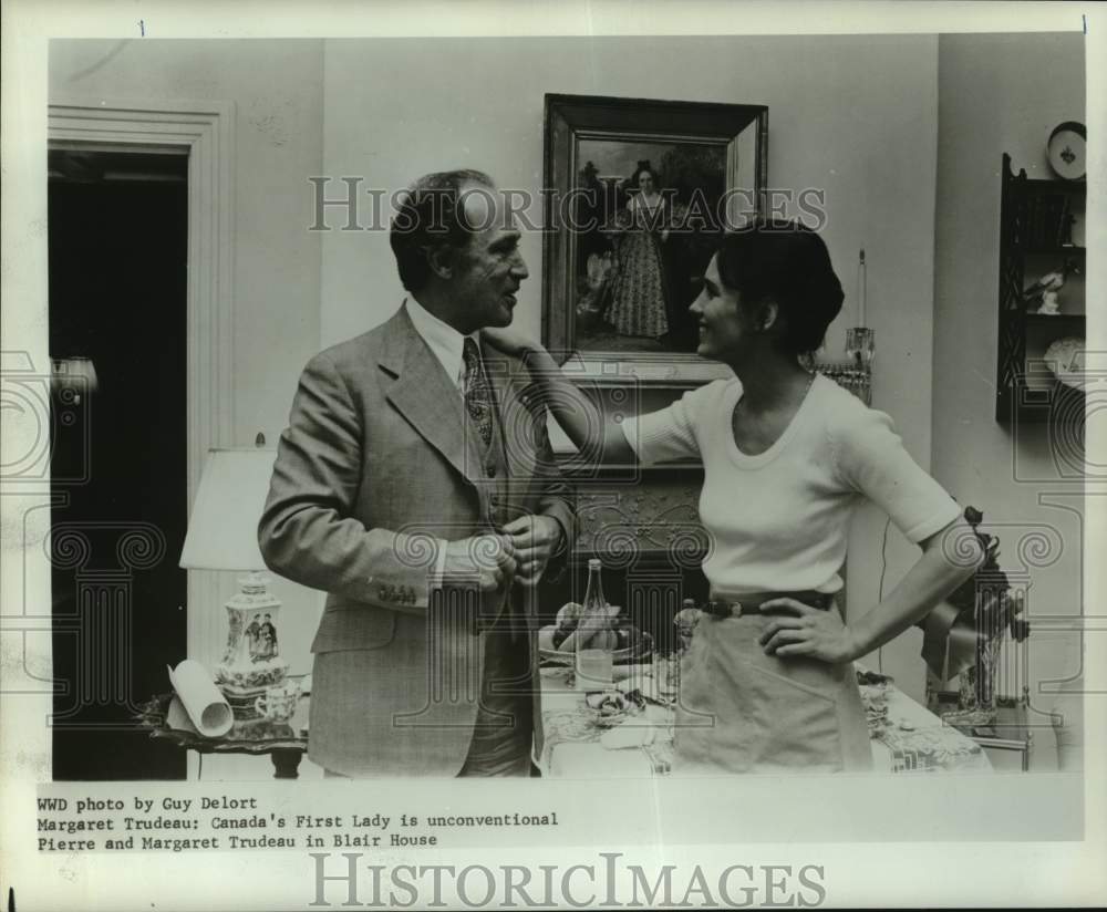 1977 Press Photo Prime Minister of Canada Pierre Trudeau and Wife Margaret
