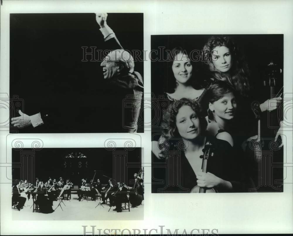 1981 Press Photo Composer Aaron Copland and his musicians - hca86124- Historic Images