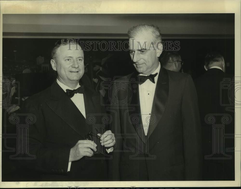1956 Press Photo Price Senator Daniel Sr. with another person. - hca87549