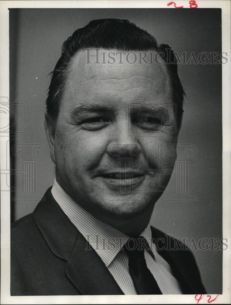 1966 Press Photo Secretary, Carpenters District Council of Houston Jack Fountain