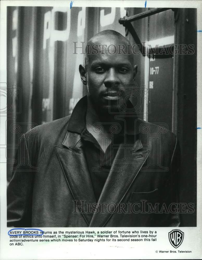 1991 Press Photo Actor Avery Brooks stars in "Spenser: For Hire" on ABC