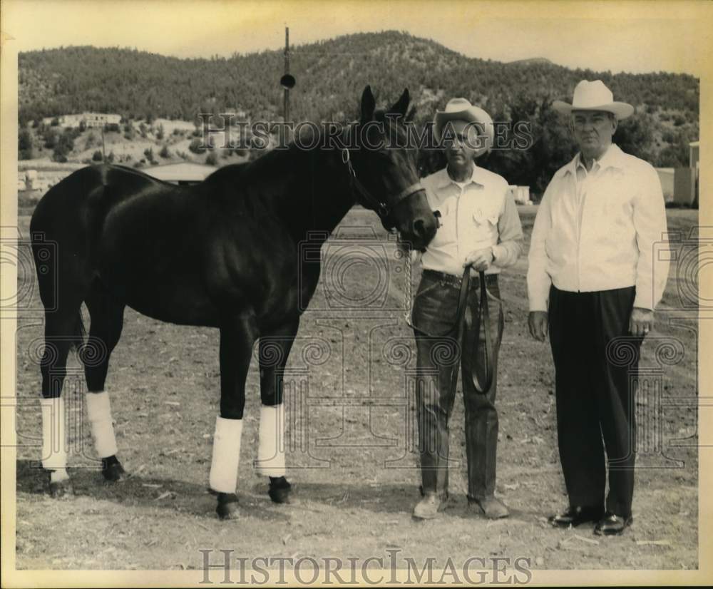 1966 Press Photo Jake Cascio, Lester Goodson with Deck Be There - hcb03623- Historic Images