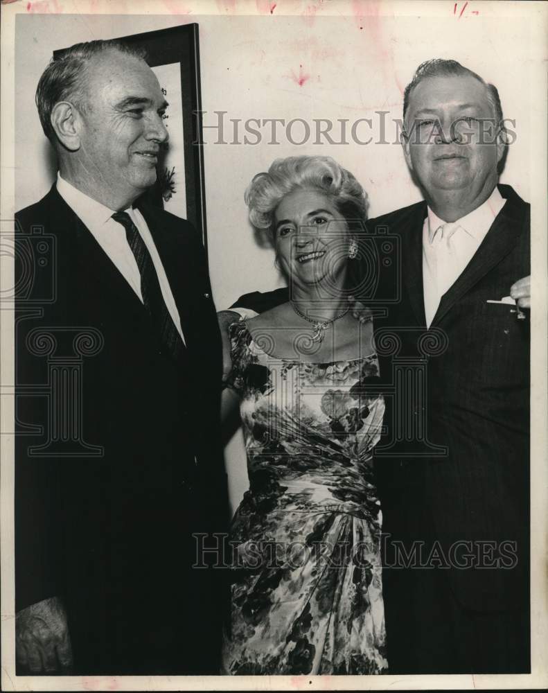 1962 Press Photo W.W. and Mrs. Heath and French Robertson; TX Board of Regents- Historic Images