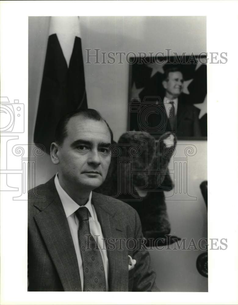 1992 Press Photo Paul Klepper, Head of GOP Convention Transportation - hcb13301- Historic Images