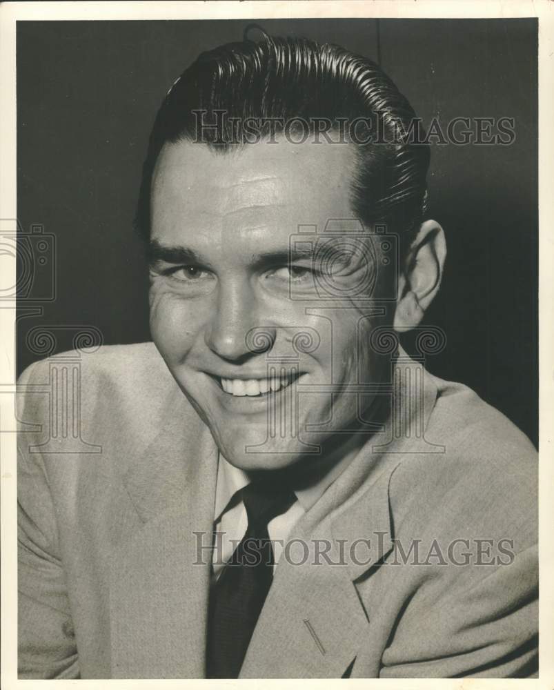 1954 Press Photo KPRC-TV reporter Carl Mann - hcb20261