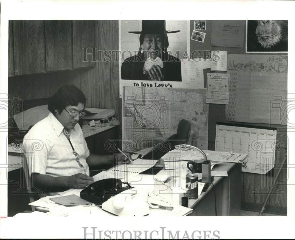 1980 Press Photo Roland Poncho of the Alabama-Coushatta Indian Reservation- Historic Images