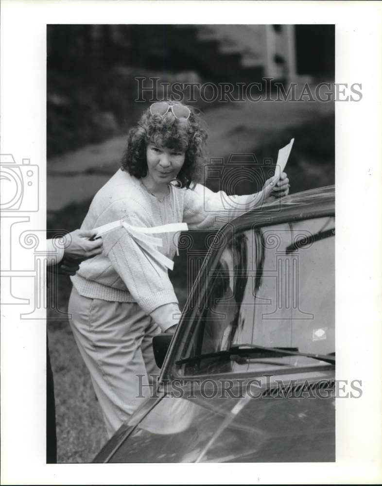 1986 Press Photo Margie Pinkerton, mother of Jay Pinkerton, accused of murder- Historic Images