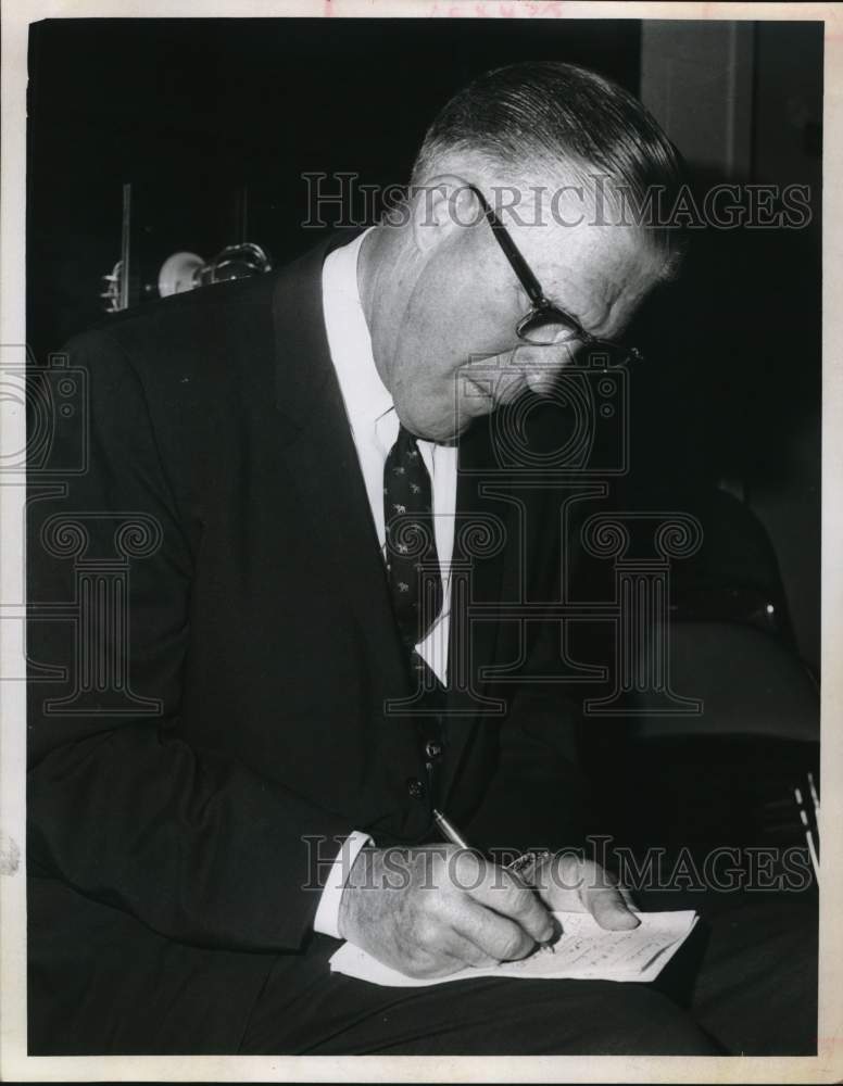 1966 Press Photo Governor George Romney signs paper - hcb38850- Historic Images